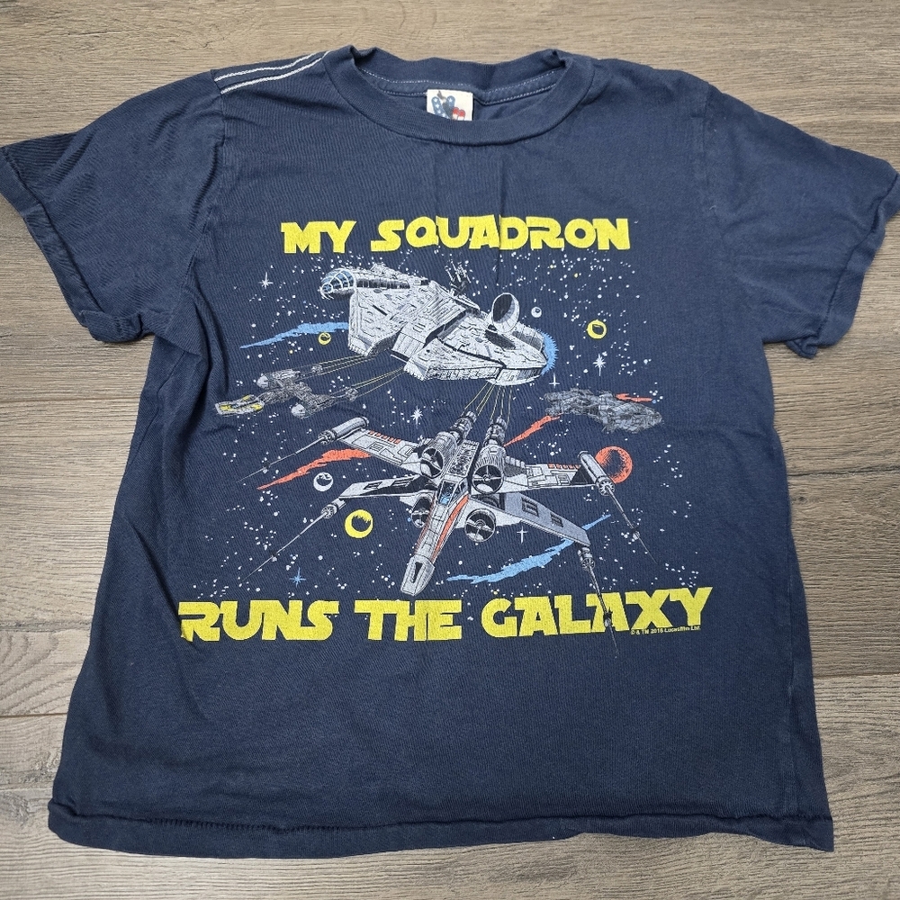 Star Wars My Squadron Runs The Galaxy Kids Tee Size 4T